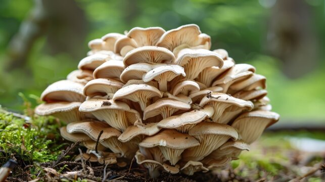 maitake mushroom, grifola frondosa 