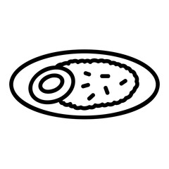 fried rice outline icon
