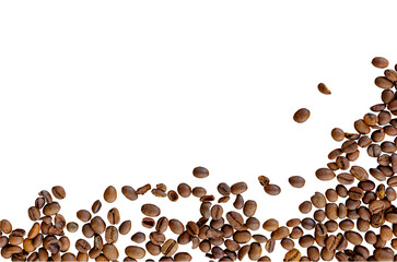 coffee beans background isolated