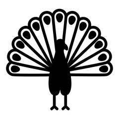 peacock glyph icon