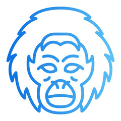 orangutan gradient icon © Sentya