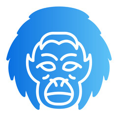 orangutan gradient icon © Sentya