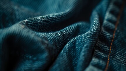Fototapeta premium Extreme close-up of denim material