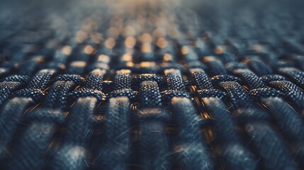 Fototapeta premium Extreme close-up of jeans material.