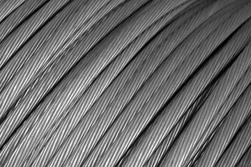 aluminum electric cable.background or texture
