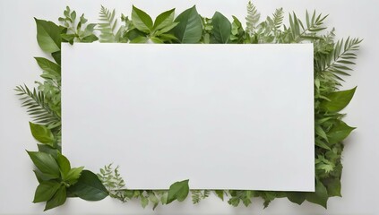 only the header of a white sheet of paper with vegetation on the background