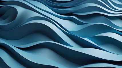 Foto op Plexiglas Undulating background. Paper style blue abstract background and texture dor desigh. Abstract waves and shapes. © Anton