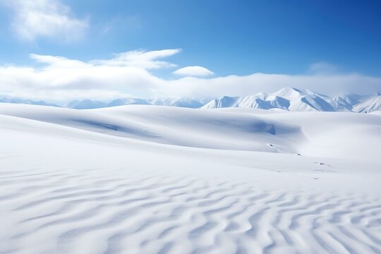 Surface hoar sparkling on untouched snowfield