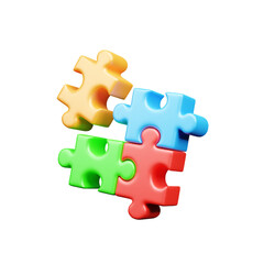 Realistic world autism awareness day 3d illustration or world autism awareness day 3d icon
