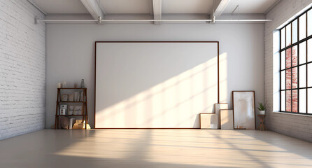 an empty room in art studios