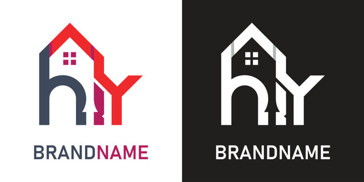  hy home logo design template