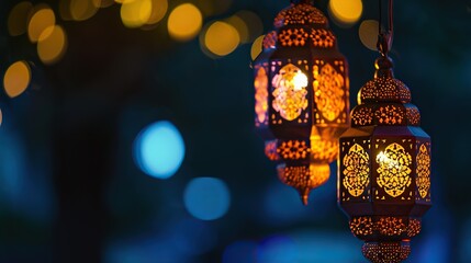 Arabic lantern ramadan kareem decoration
