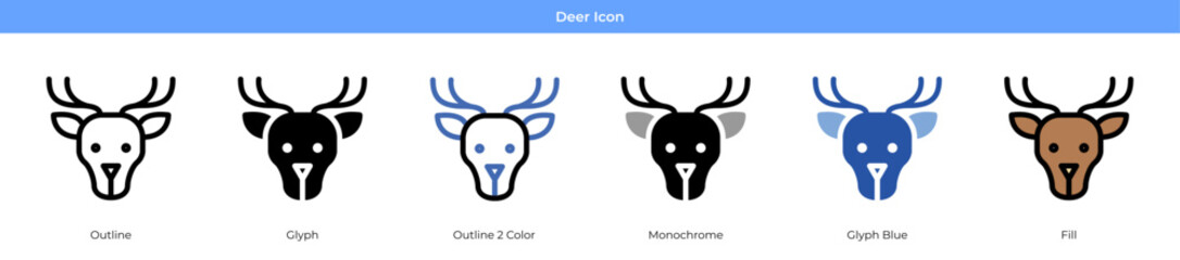 Deer Icon Set