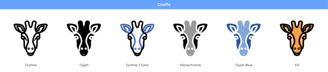 Giraffe Icon Set