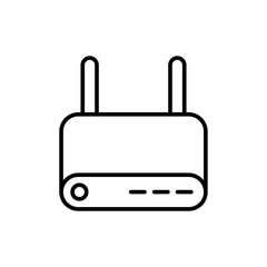 Router outline icons, minimalist vector illustration ,simple transparent graphic element .Isolated on white background