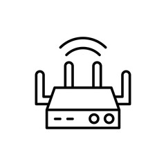 Obraz premium Router outline icons, minimalist vector illustration ,simple transparent graphic element .Isolated on white background