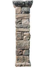 stone pillar, isolated no background, transparent