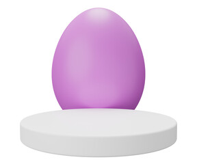 easter egg podium pedestal. 3d render illustration. Happy Easter pedestal scene for product display