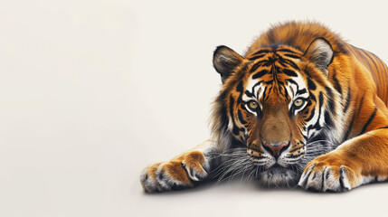 tiger portrait copyspace