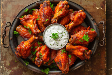 Tempting Chicken Wings Arrangement for Events