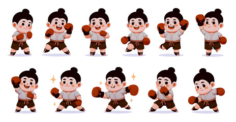 happy Muay Thai fighter