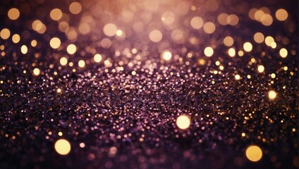 abstract glitter lights as the background. Change the colors to rose gold and deep purple while...