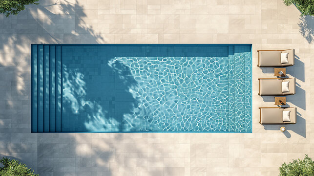 Top view of a swimming pool