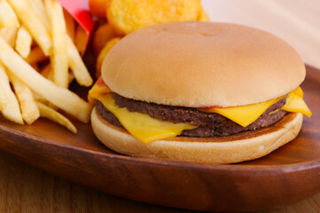 ハンバーガーのセット