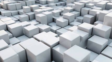 White cubes filling room, versatile image for design projects