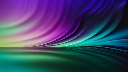 Fototapeta premium Vibrant Contrast Blue Purple Light Green Gradient Abstract on Black Background 
