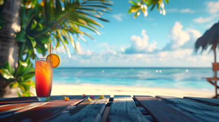 tropical drink soak up the stunning coastal panorama