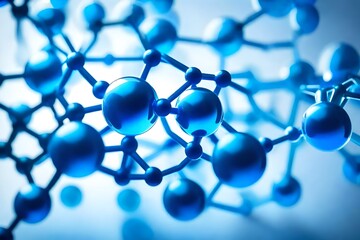 blue molecule background