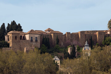 ancient Alcazaba fortress in Malaga, Spain - 744584960
