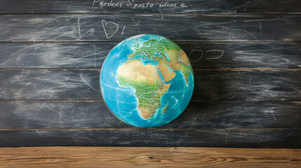 Worldly Wisdom: Chalkboard Globe Illustration