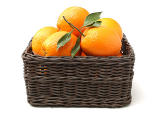 Orange fruit on the white background