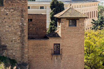 ancient Alcazaba fortress in Malaga, Spain - 744585724