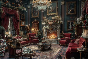 Fototapeta premium Luxury living room