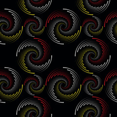 geometry rotating colorful lines pattern with wind effect