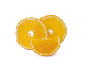 Orange slice isolated on white background Clipping Path