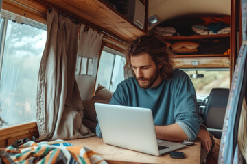 Nomadic Innovator: Handsome Digital Professional Crafting Success from Mobile Haven