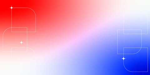 Naklejka premium abstract red and blue grainny background