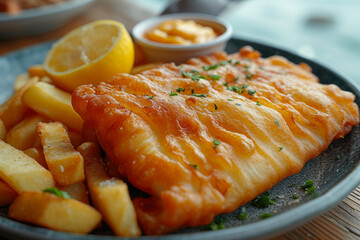 Oceanfront Indulgence: Traditional Fish and Chips