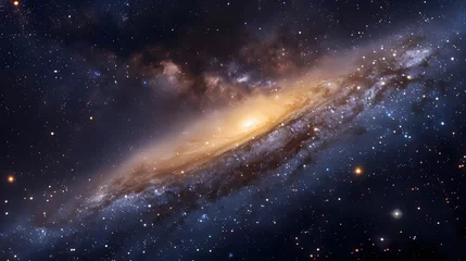 Foto auf Alu-Dibond Galactic Dust and Starlight in Spiral Galaxy Ai generated © DigitalNomadPN