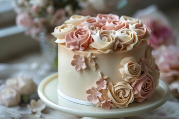 Obraz na płótnie Canvas Mini birthday cake, perfect for an intimate celebration, small but special