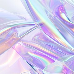 Abstract background with smooth lines in iridescent rainbow colors.AI.