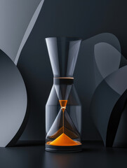 Abstract Time Flow: Modern Hourglass Art