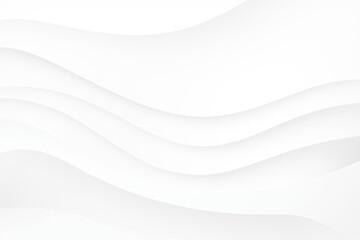 Abstract art: White wave on white background with shadow, Monochrome photography