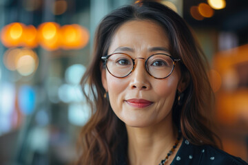 Obraz premium Smart and Stylish: Eyeglass Fashion at 40