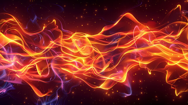 Vivid Flames Amidst Cosmic Backdrop