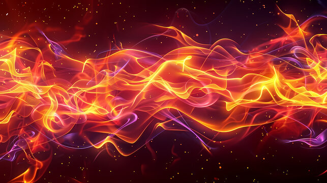 Vivid Flames Amidst Cosmic Backdrop